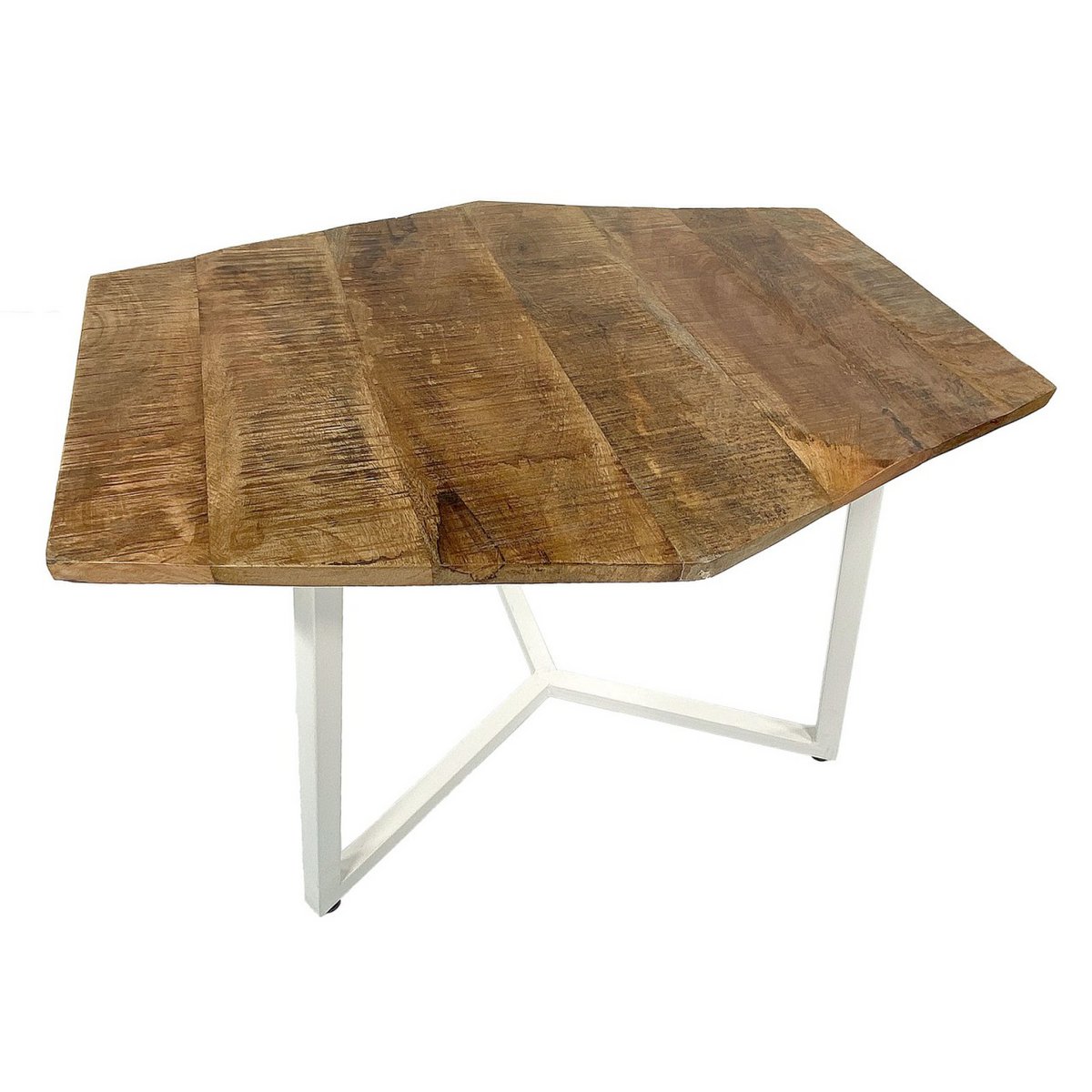 Couchtisch 74 x 56 cm nachhaltig Wohnzimmer Tisch Beistelltisch Lyon Metall-Gestell