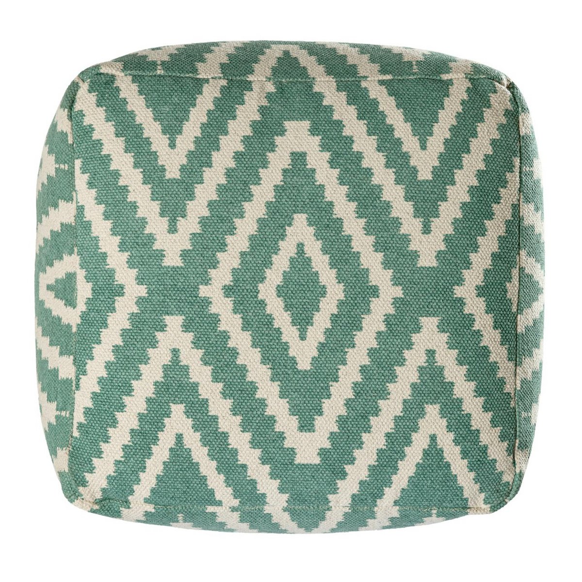 Sitzwürfel Fußhocker Sitzhocker 50x35x50cm Pouf Kelim Bodenkissen Peru schwarz taupe gelb türkis
