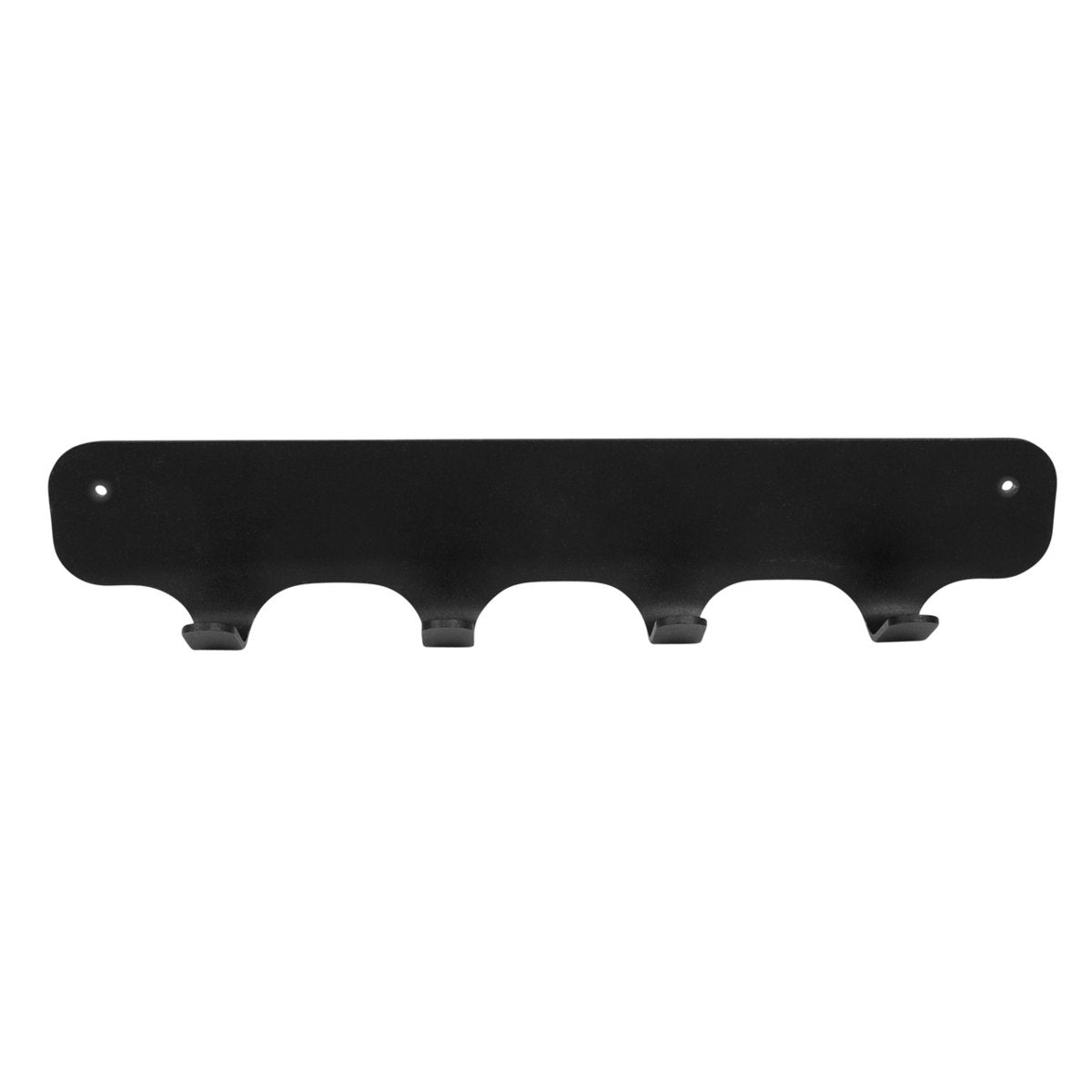 Gorillz Rounded Four Industrielle Wandgarderobe 4 Kleiderhaken – Schwarz