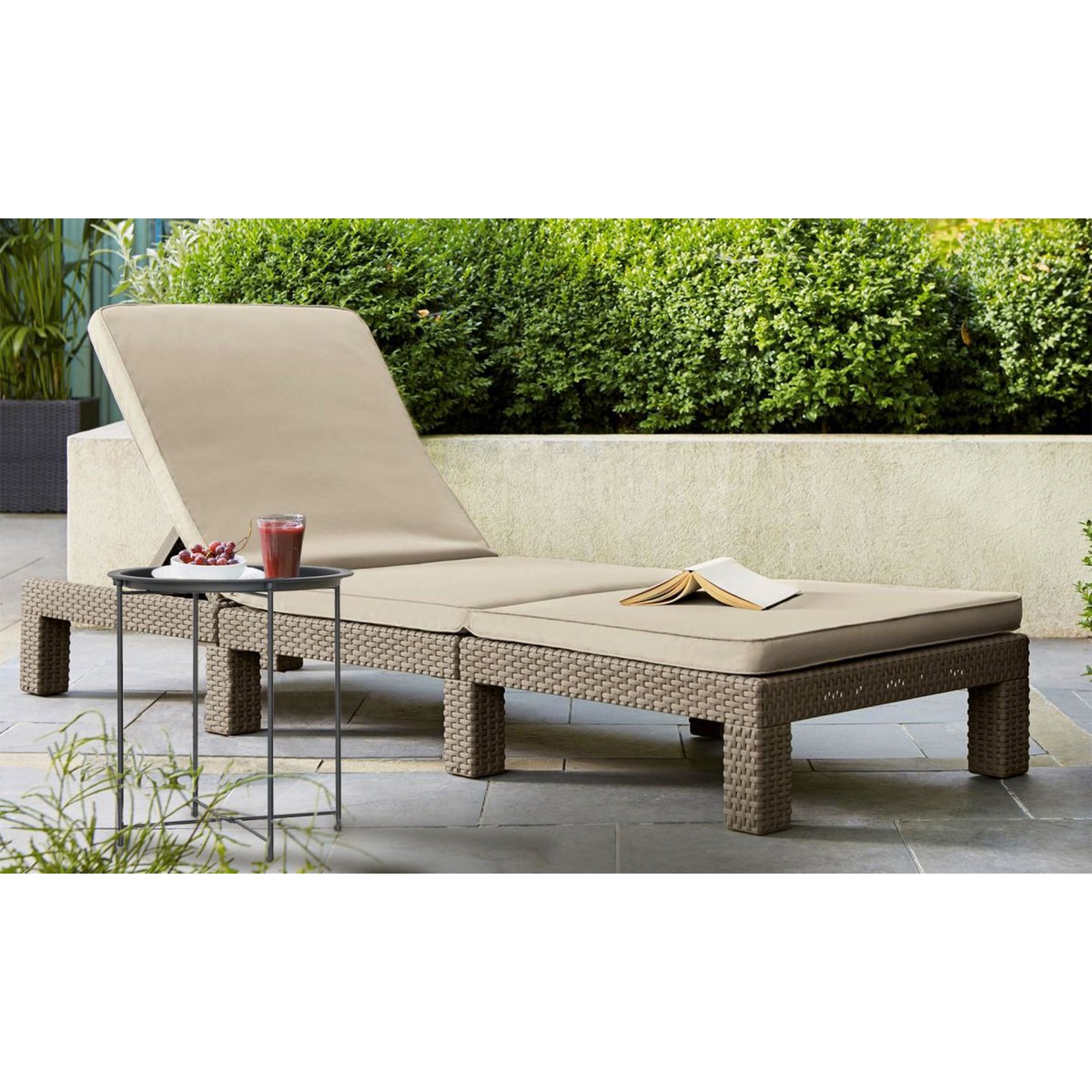 Beistelltisch Ø 47 H 51 2. Wahl Gartentisch Balkon Tisch Terassentisch rund Alberta Metall klein ver