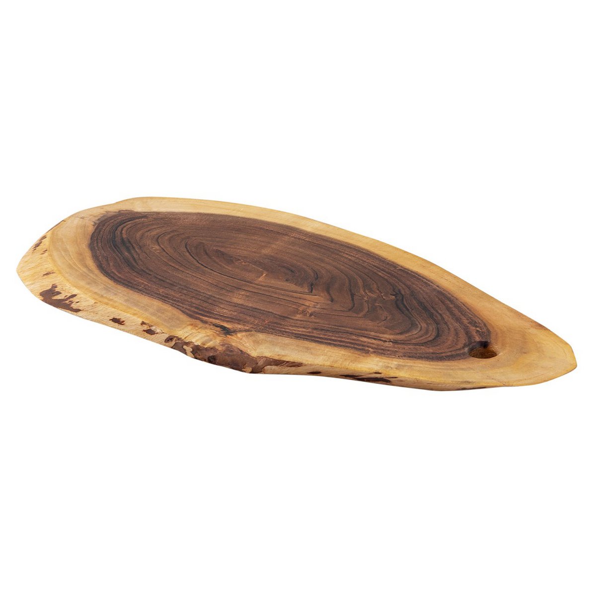 Baumscheibe Servierbrett verleimt 34x16cm o. 52x24cm Serviertablett Deko Akazie massiv