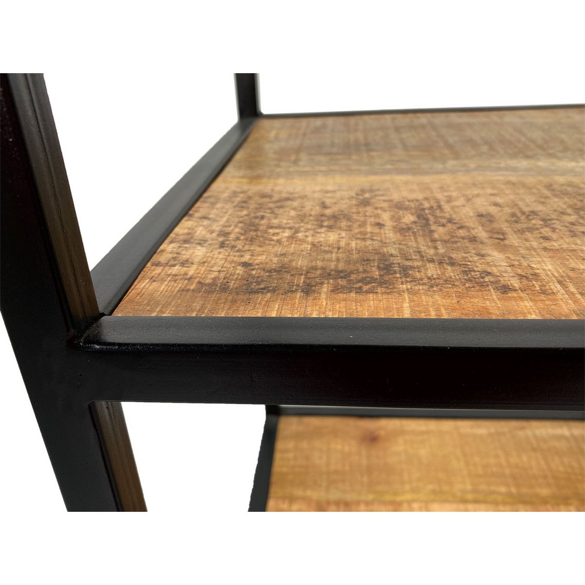 Bücherregal Stand Regal Bücherbord 40x180x40 cm mit Schubladen Liverpool Metall-Gestell schwarz