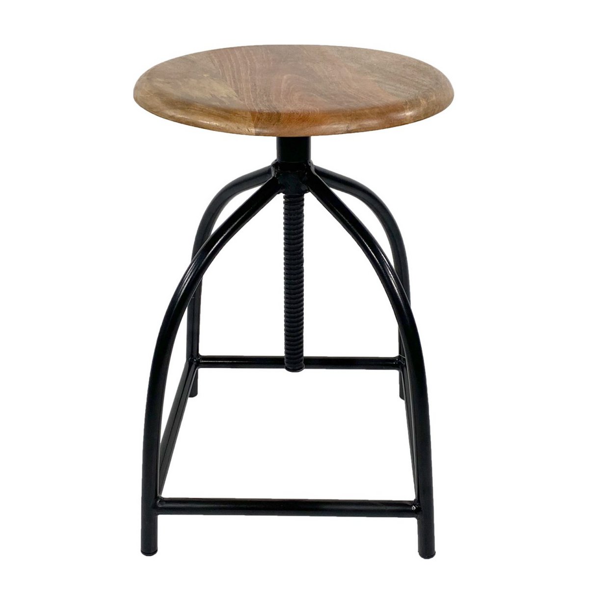 Drehhocker Barhocker Hocker Drehstuhl höhenverstellbar Liverpool Massivholz nachhaltig Metall Gestel