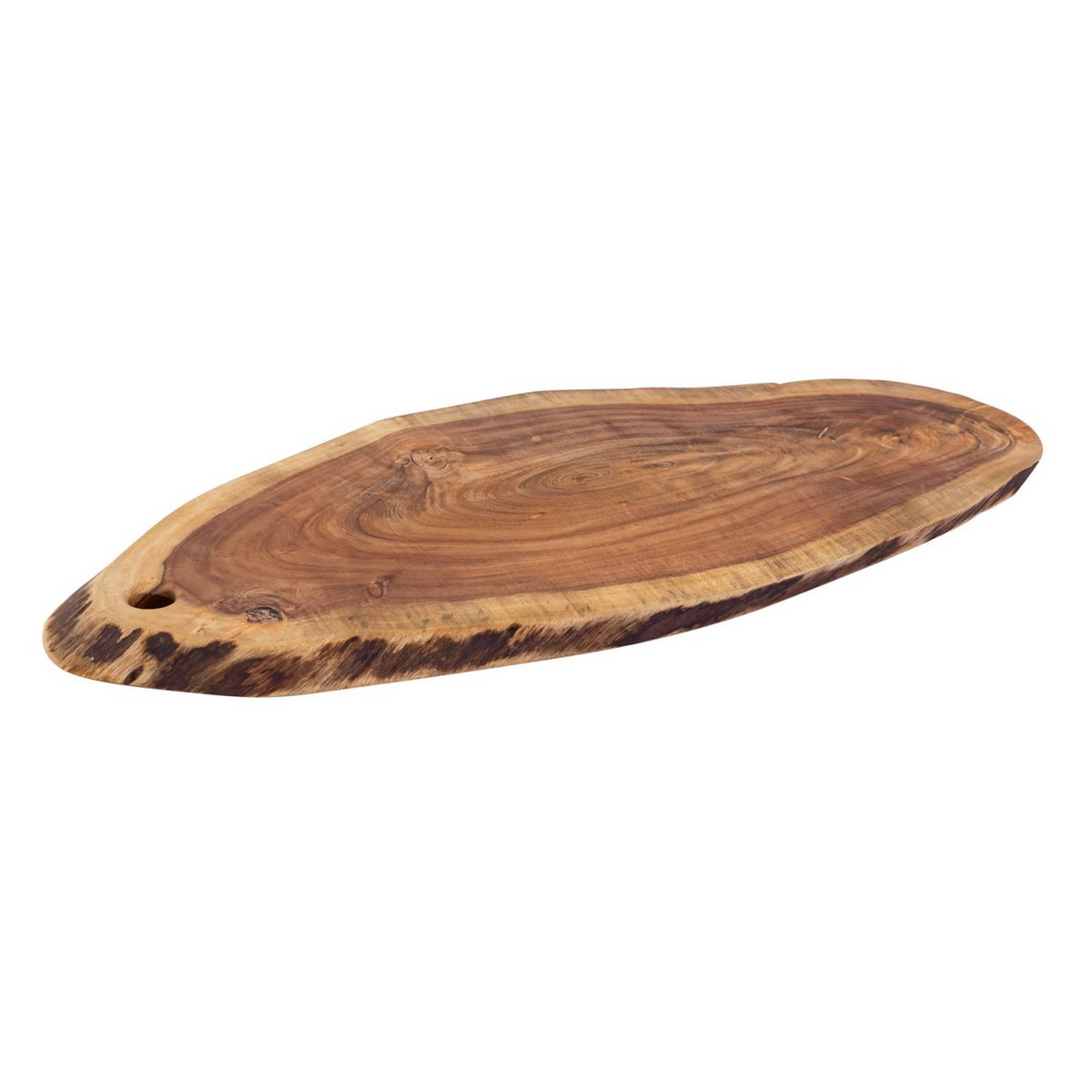Servierbrett Baumscheibe 34x216cm o. 52x24cm Schneidebrett Holz Serviertablett Deko Akazie massiv