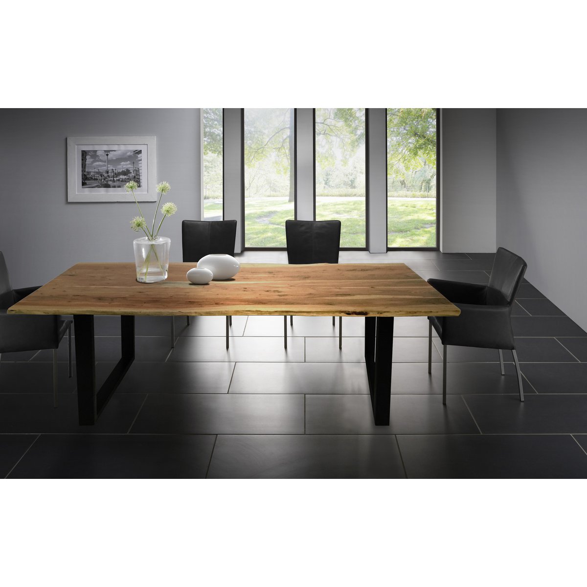 Tisch 220x100 cm, Akazie natur, 56 mm