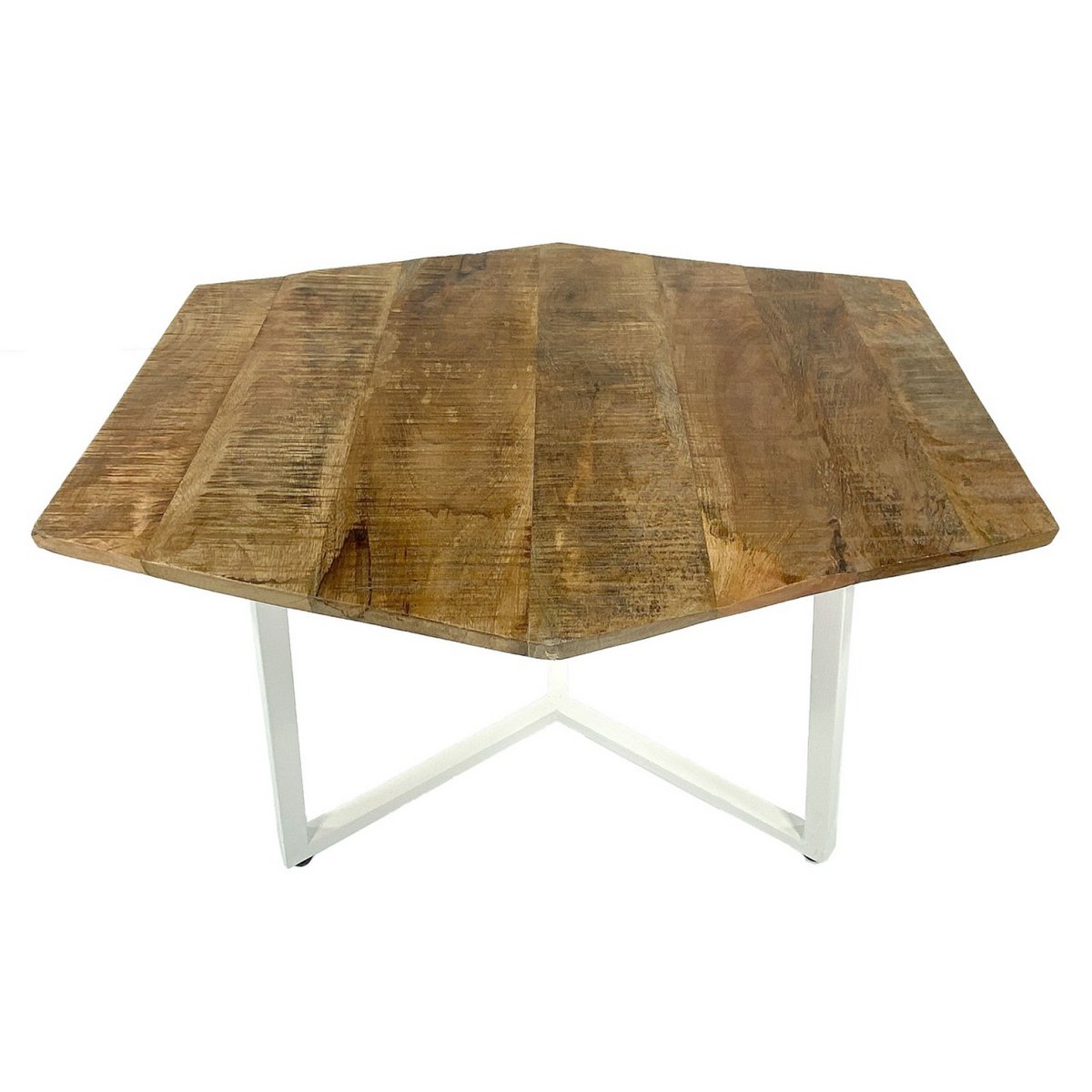 Couchtisch 74 x 56 cm nachhaltig Wohnzimmer Tisch Beistelltisch Lyon Metall-Gestell