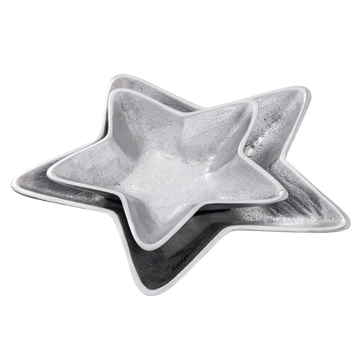Dekoschalen Stern 12x 2er Set Masterbox Starlight gold o. silber Weihnachtsdeko Aluminium