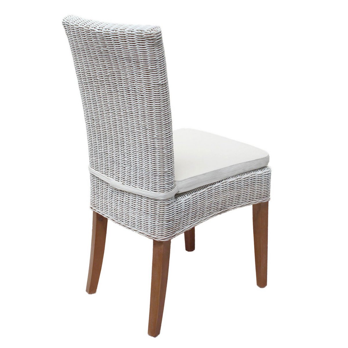 Esszimmer Stühle 6 Stück Rattanstühle Esstisch Stühle Wintergarten Cardine weiß