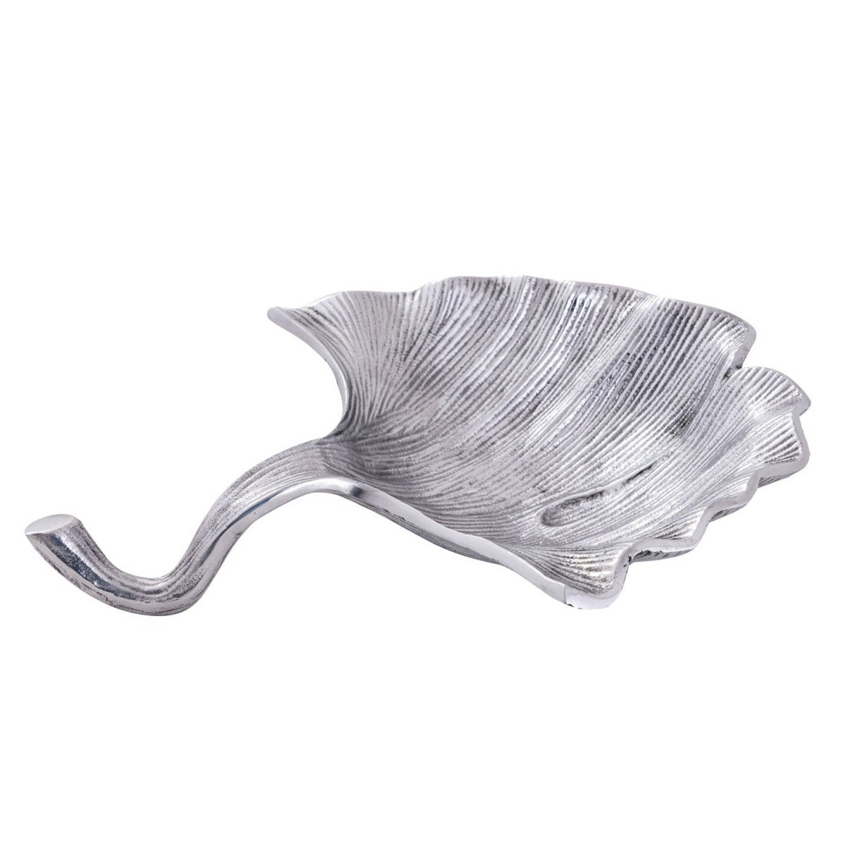 Dekoschale Schale Aluminium Ginkgo groß gold o. silber Blattschale