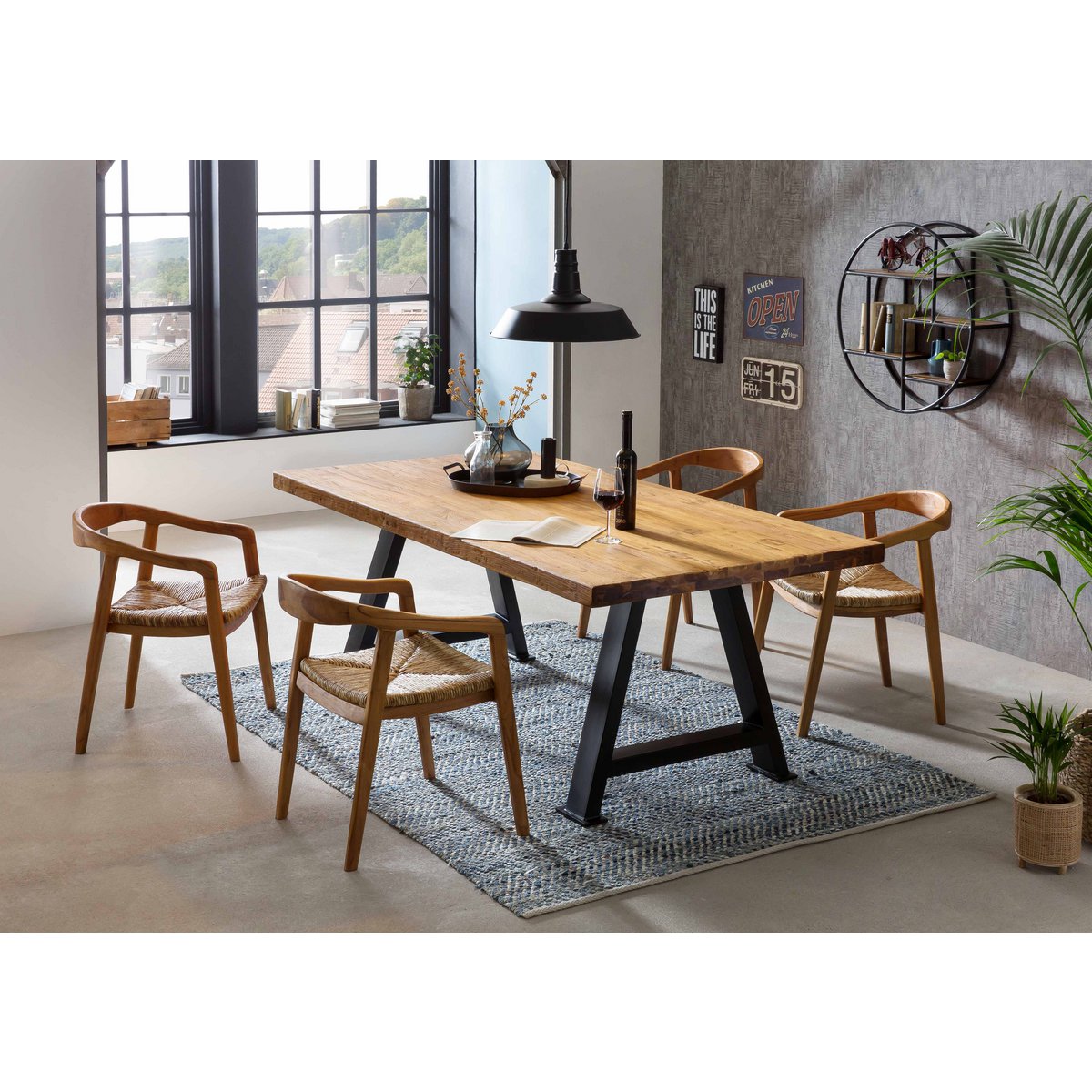 Tisch 200x100 cm, recyceltes Teak