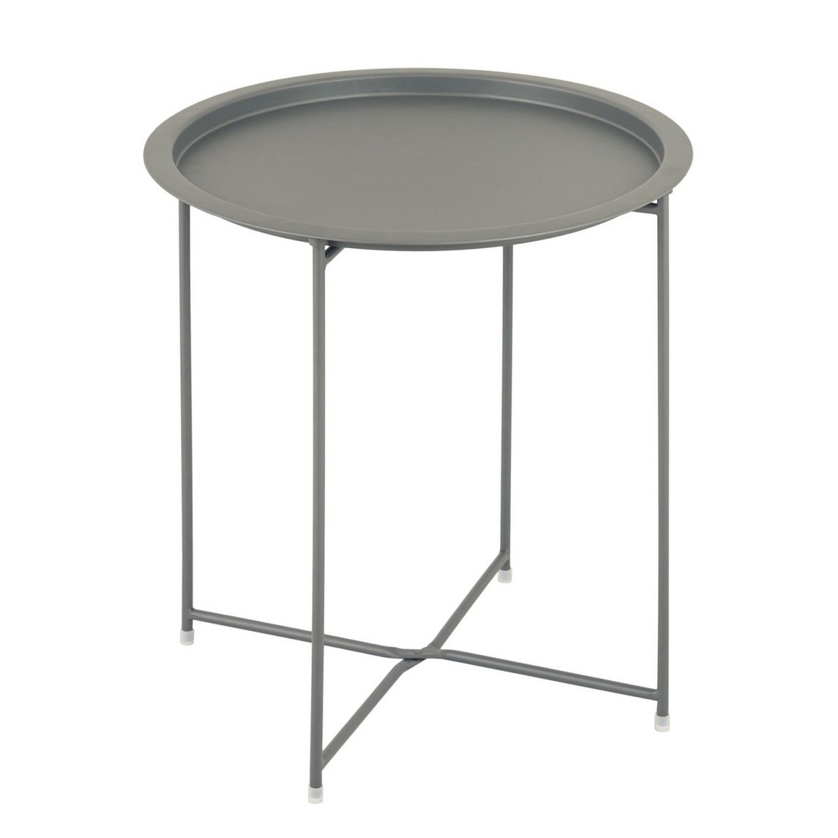 Beistelltisch Ø 47 H 51 2. Wahl Gartentisch Balkon Tisch Terassentisch rund Alberta Metall klein ver
