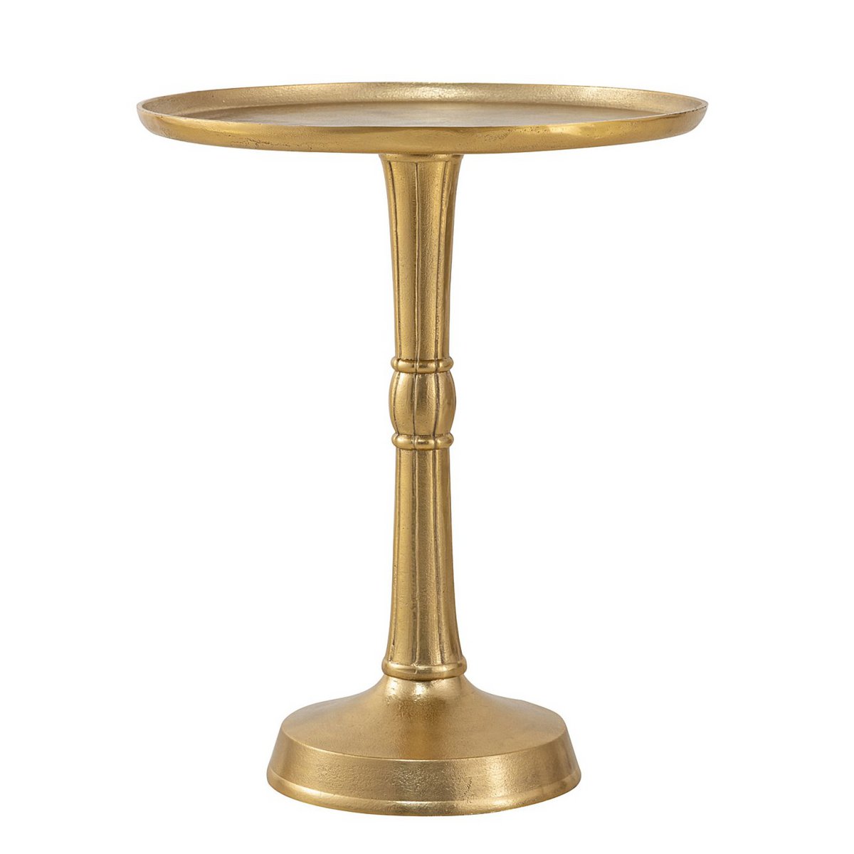 Beistelltisch Metall rund ø 44x53 cm Dekotisch Adlon silber oder gold mit Design Mittelfuß Aluminium