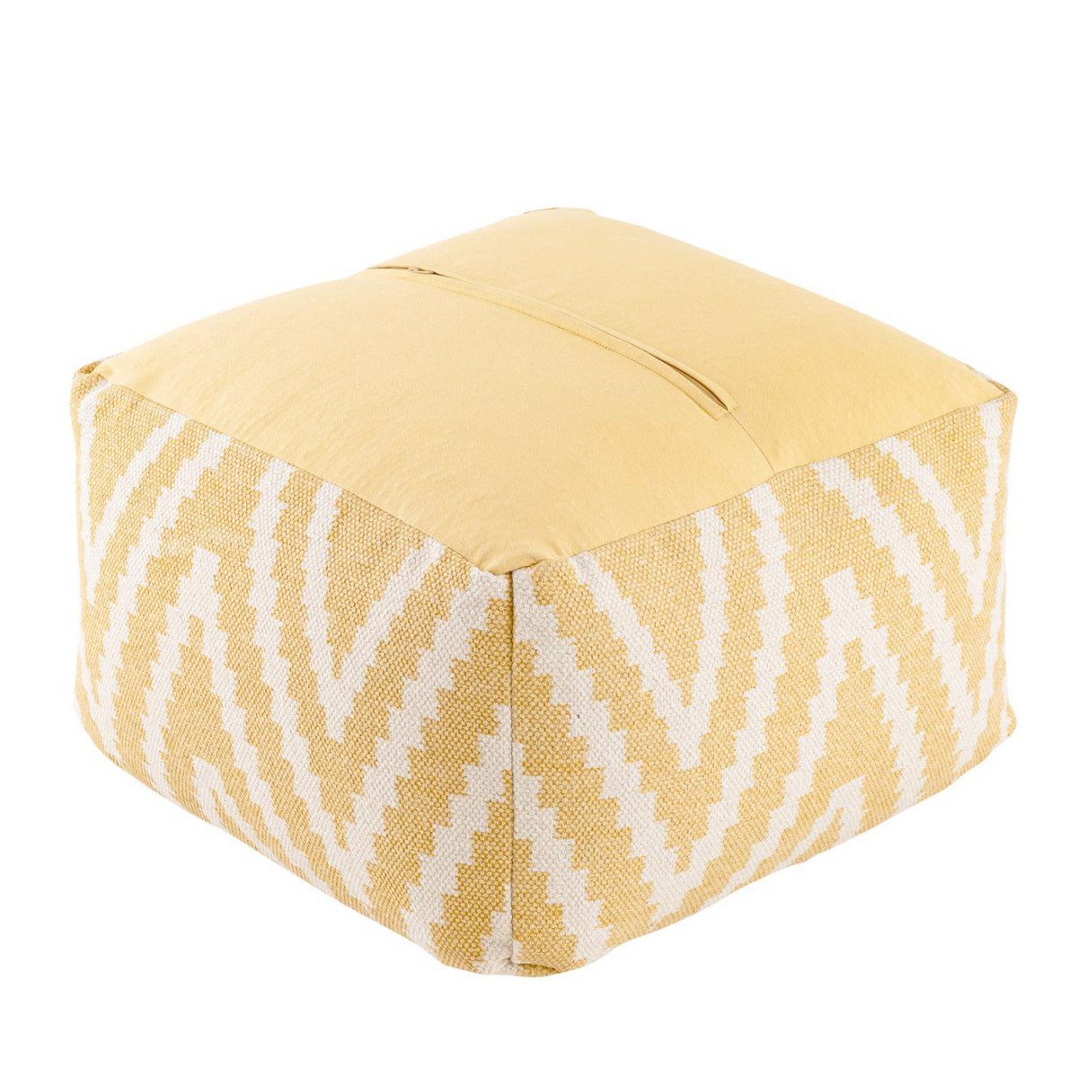 Sitzwürfel Fußhocker Sitzhocker 50x35x50cm Pouf Kelim Bodenkissen Peru schwarz taupe gelb türkis