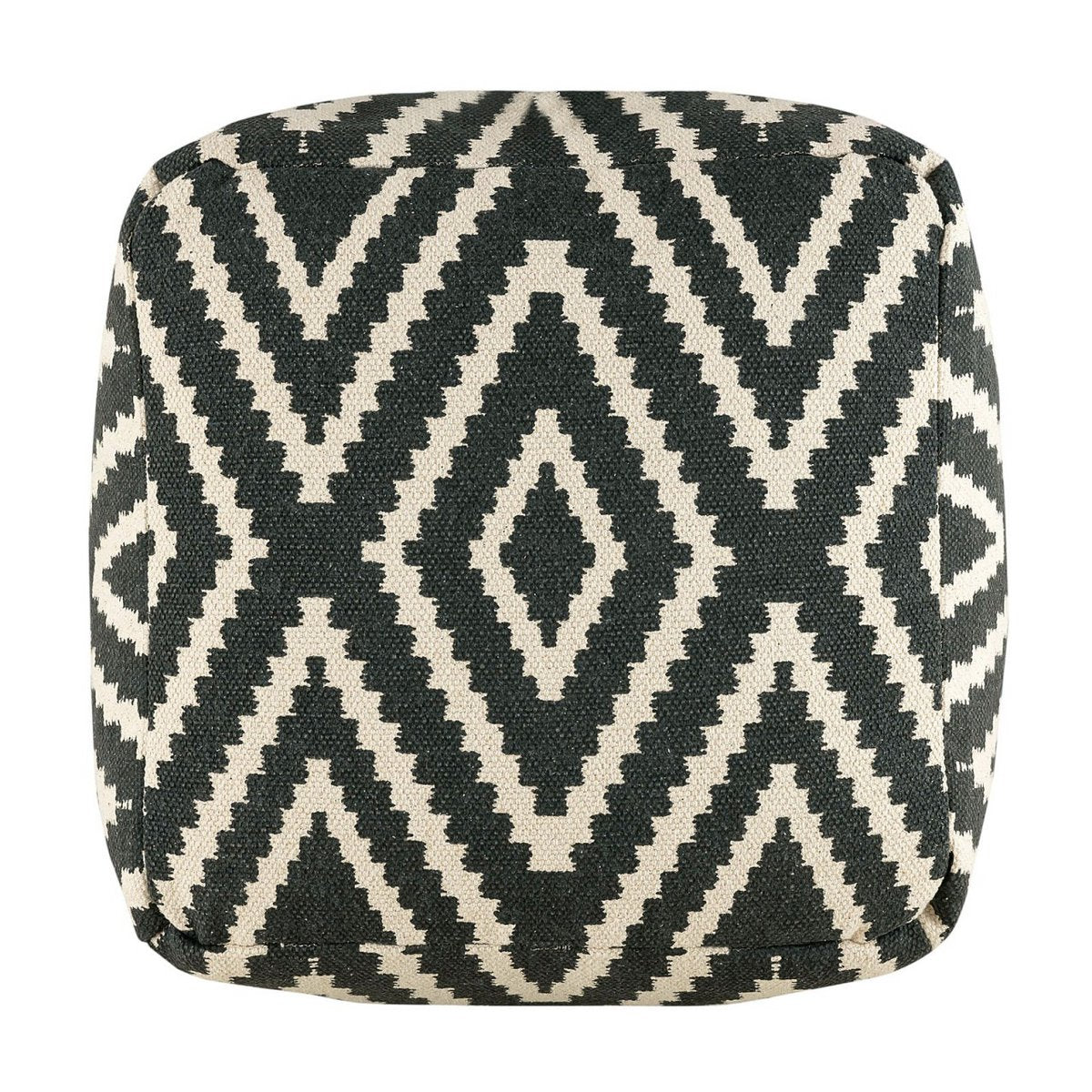 Sitzwürfel Fußhocker Sitzhocker 50x35x50cm Pouf Kelim Bodenkissen Peru schwarz taupe gelb türkis