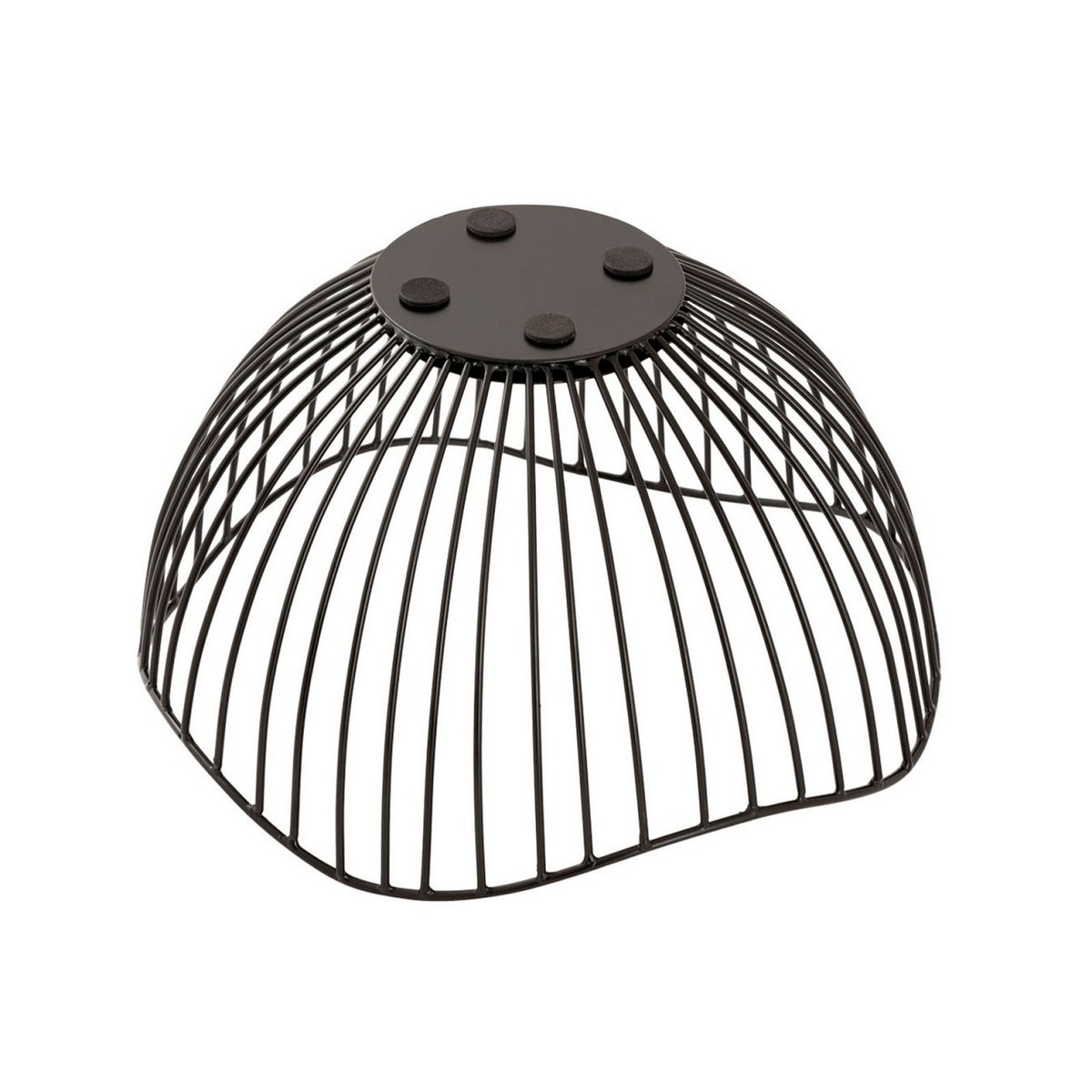 Obstkorb 16-teilig Metall ø 25 H 14 cm Brotkorb Set 2 x 8 VE Obstschale Metall schwarz o. gold Wave