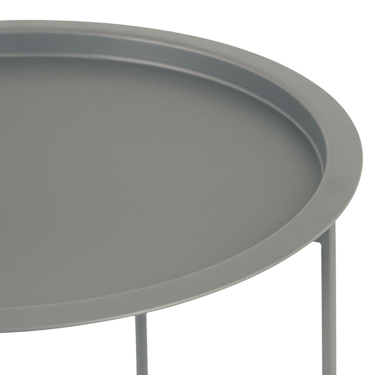 Beistelltisch Ø 47 H 51 2. Wahl Gartentisch Balkon Tisch Terassentisch rund Alberta Metall klein ver