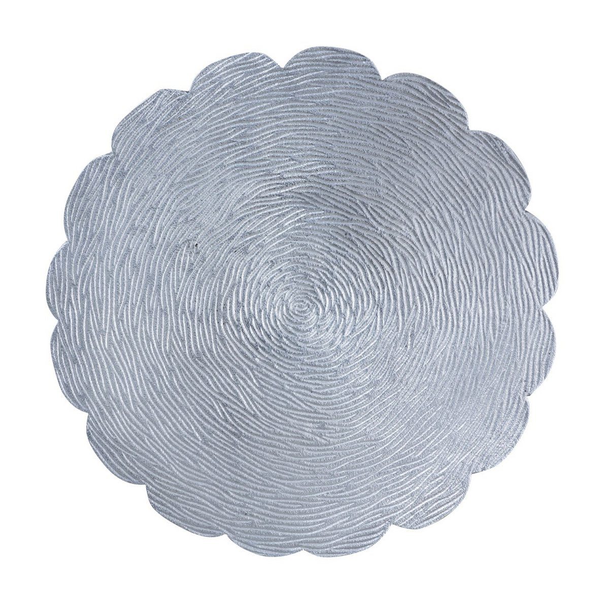 Beistelltisch Metall Dekotisch Hilton ø 35 x H 45 cm rund Aluminium mit Struktur silber od. gold