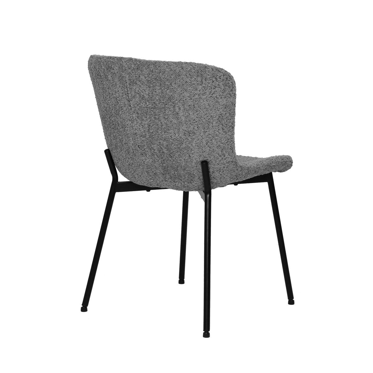 Stuhl 2er Set mit Bouclé-Bezug