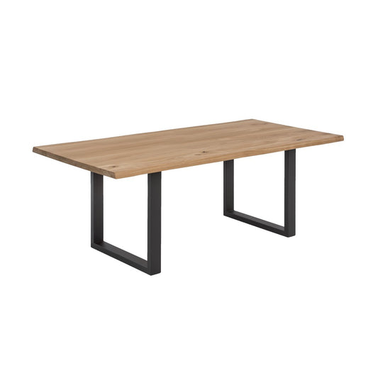 Tisch 120x80 cm, Wildeiche, schwarzes Gestell