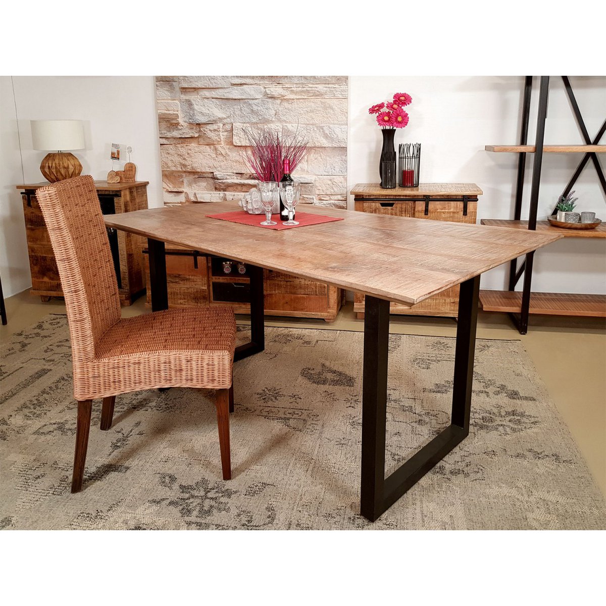Esstisch Küchen Tisch Esszimmer Tisch Liverpool 120x80 160x90 u. 200x100 cm Mangoholz massiv