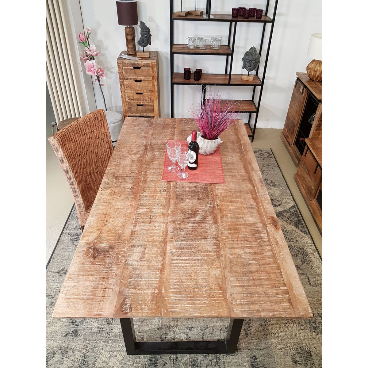 Esstisch Küchen Tisch Esszimmer Tisch Liverpool 120x80 160x90 u. 200x100 cm Mangoholz massiv