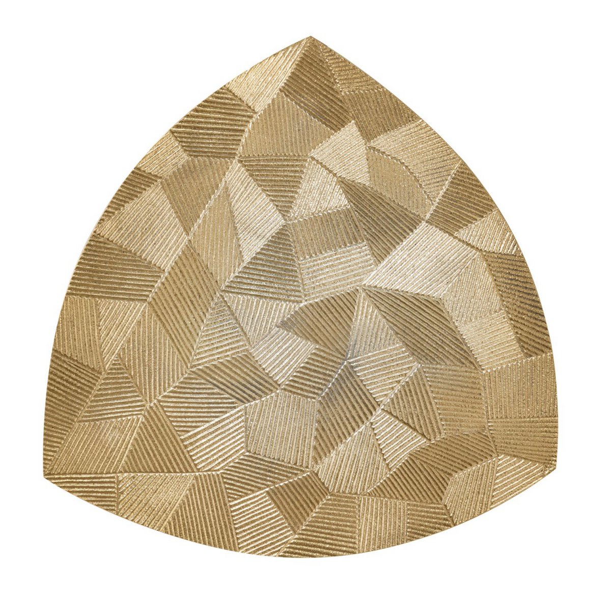 Beistelltisch Metall Dekotisch Alster 40x45x40 cm dreieckig klass. Design Aluminium silber o. gold