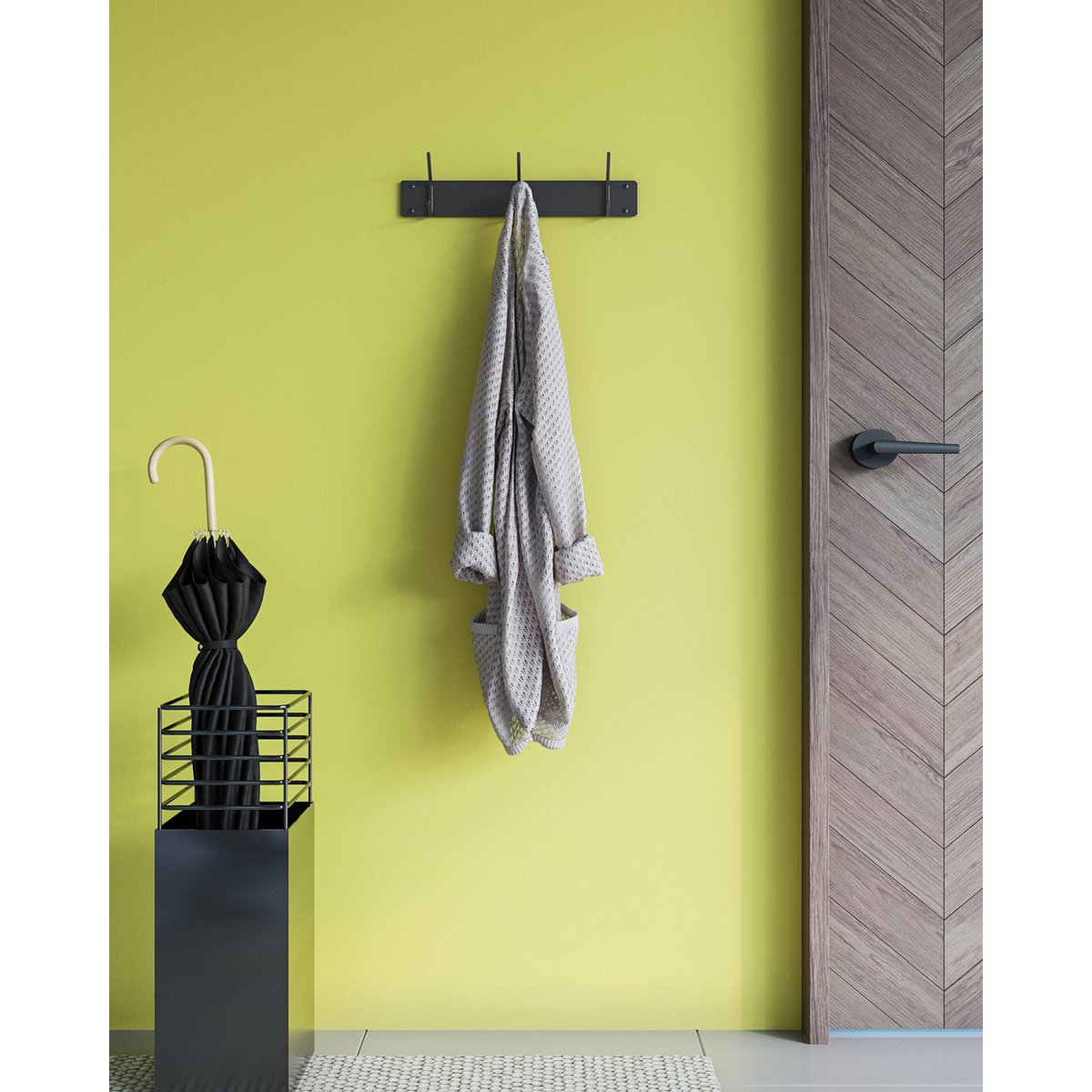 Gorillz Mystique Three - Industrial - Wandgarderobe - Wandgarderobe - Schwarz