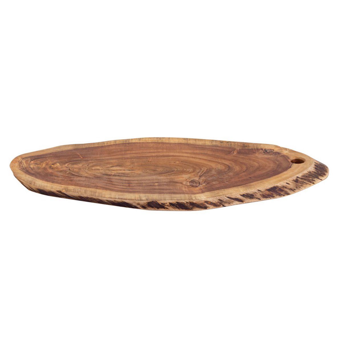 Servierbrett Baumscheibe 34x216cm o. 52x24cm Schneidebrett Holz Serviertablett Deko Akazie massiv