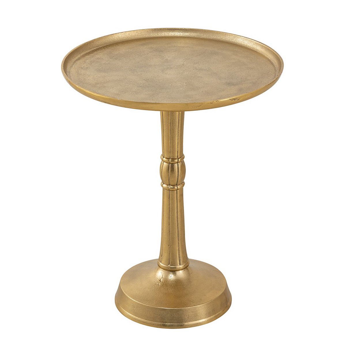 Beistelltisch Metall rund ø 44x53 cm Dekotisch Adlon silber oder gold mit Design Mittelfuß Aluminium